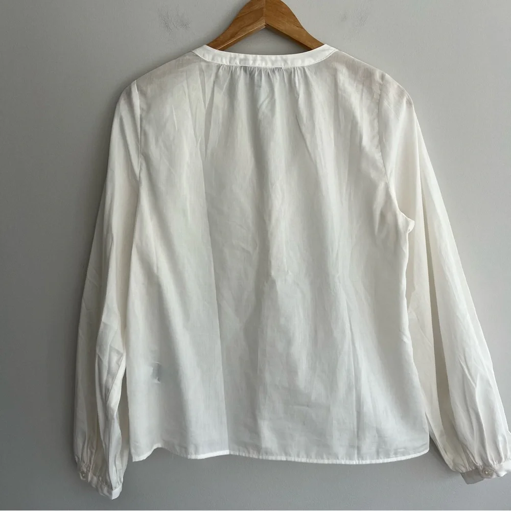 Banana Republic Bohemian Cream Blouse Small - Picture 2 of 9